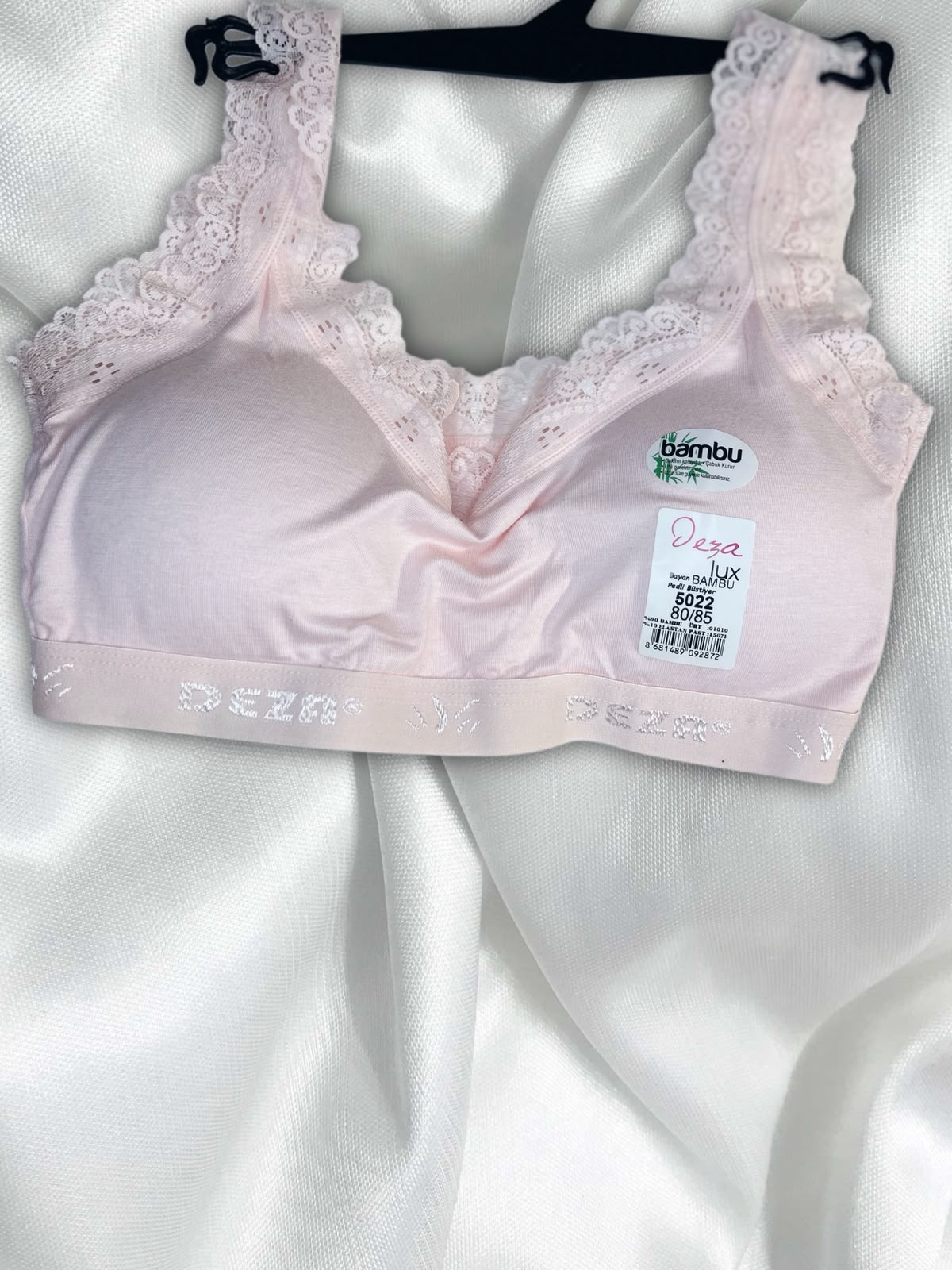 Bambu Fitilli Dantel Detaylı Balensiz Bralet Sütyen