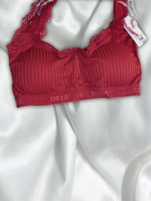 Bambu Fitilli Dantel Detaylı Balensiz Bralet Sütyen - MADAME KURNİA