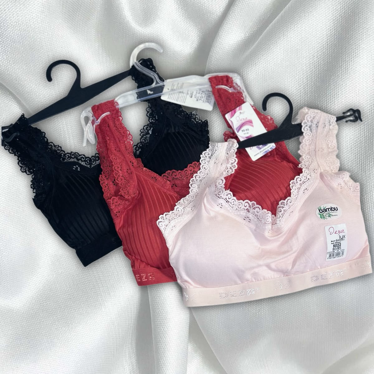 Bambu Fitilli Dantel Detaylı Balensiz Bralet Sütyen